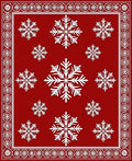 Red Snowflake Festive Pattern Rug