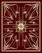 Ornate Floral Geometric Art Nouveau Rug