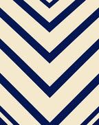 Navy Blue Chevron Pattern Rug