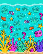 Underwater Friends Coral Pattern Rug