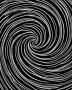 Black White Swirling Lines Design Rug