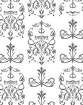 Elegant Scrollwork Damask Pattern Rug