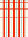 Bold Red White Grid Pattern Rug