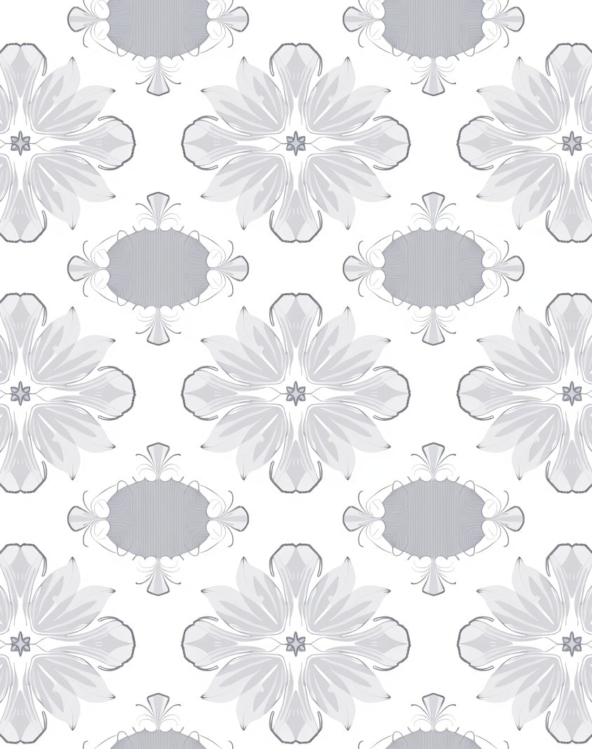 Ornate Floral Pattern with Inlay Details Rug