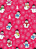 Cute Snowman Snowflake Pattern Rug