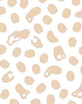 Abstract Beige Irregular Shapes Pattern Rug
