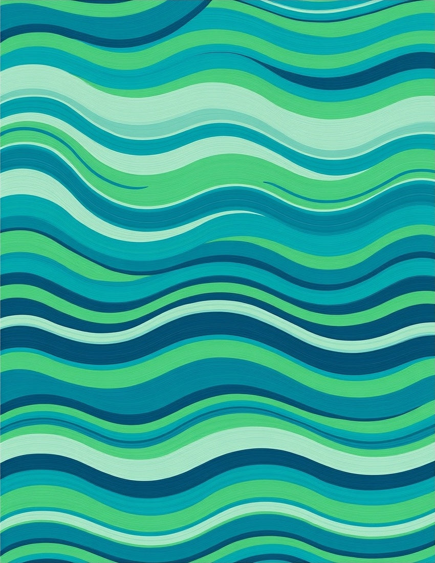 Oceanic Waves Pattern Rug
