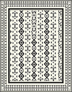 Tribal Geometric Diamond Pattern Rug