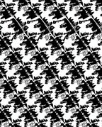 Bold Black White Graphic Pattern Rug