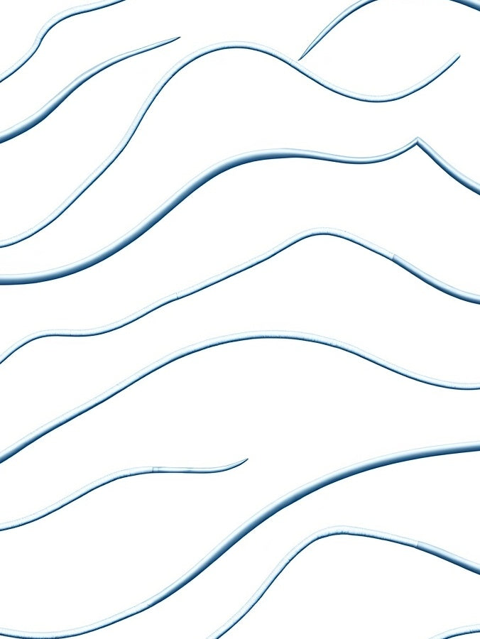 Wavy Blue Abstract Lines Rug
