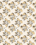 Abstract Swirl Pattern In Tan and Cream Rug