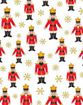 Nutcracker Soldiers Gold Snowflake Pattern Rug