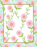 Pink Daisy Floral Pattern Rug