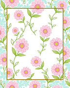 Pink Daisy Floral Pattern Rug