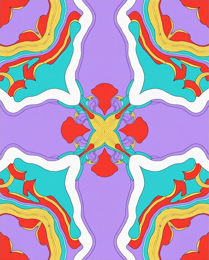 Vibrant Swirls Abstract Pattern Rug