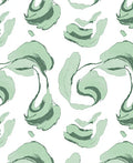 Abstract Brushstroke Green Swirl Pattern Rug