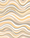 Gentle Cream Yellow Wave Pattern Rug