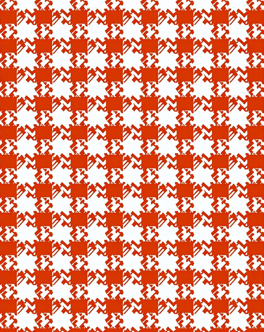 Classic Houndstooth Pattern Rug