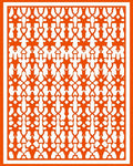 Bold Orange Geometric Pattern Rug