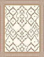 Charming Scrollwork with Repeating Motif Design Rug