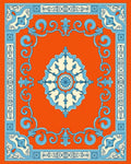 Floral Scrollwork With Medallion Design Rug