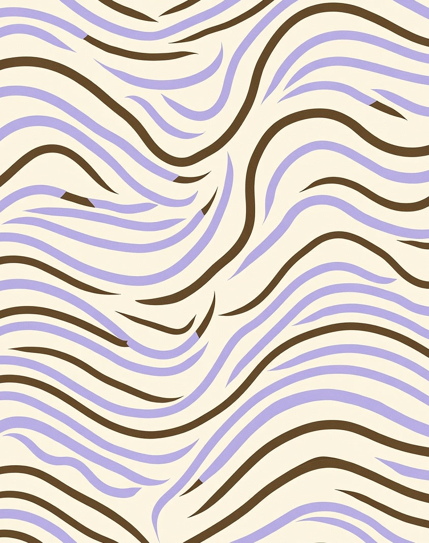 Retro Wavy Striped Abstract Rug
