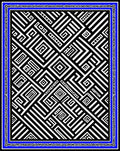 Bold Geometric Maze Line Art Design Rug