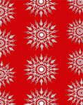 Bold Starburst Pattern Red White Rug