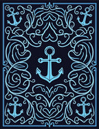 Nautical Anchor Swirls Design Rug