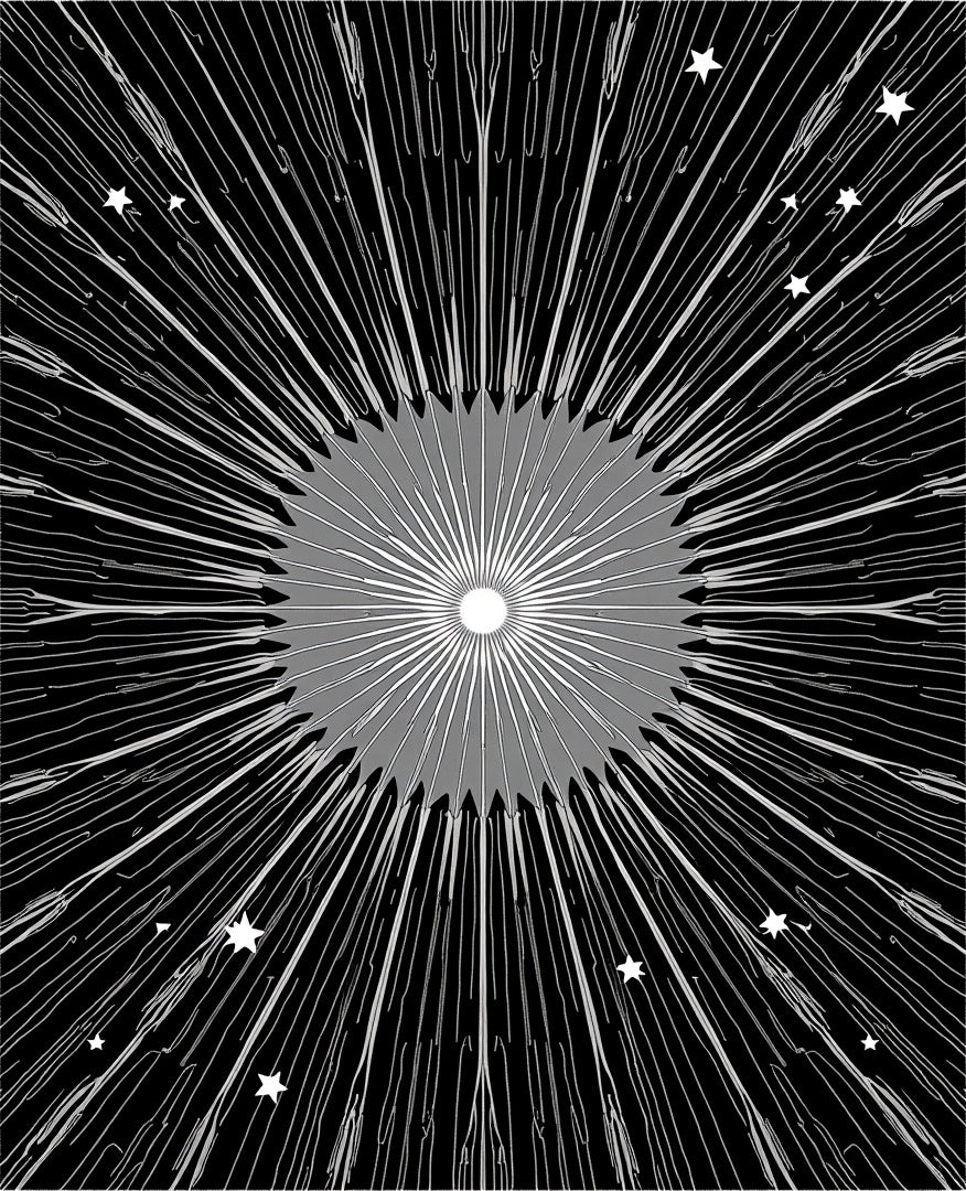 Radiant Burst Starry Night Rug