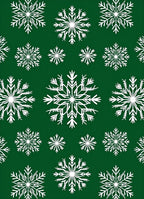White Snowflakes On Green Background Rug