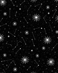 Cosmic Black Starry Night Constellations Rug