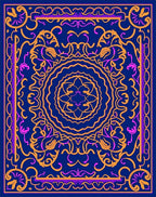 Vibrant Mandala Swirl Pattern Rug