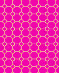 Bright Hot Pink Geometric Lattice Design Rug