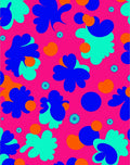 Vibrant Floral Dot Pattern Rug
