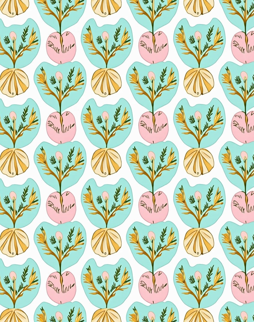 Abstract Floral Nature Pattern Rug