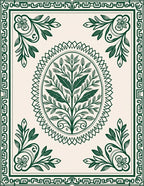 Elegant Tree of Life Floral Pattern Rug