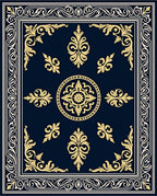Antique Palatial Floral Gold Pattern Rug