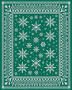 Ornate Snowflake Pattern Design Rug