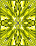 Radiant Yellow Faceted Geometric Design Rug