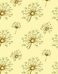 Golden Dandelion Seed Head Pattern Rug