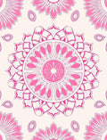 Pink Mandala Flower Pattern Rug