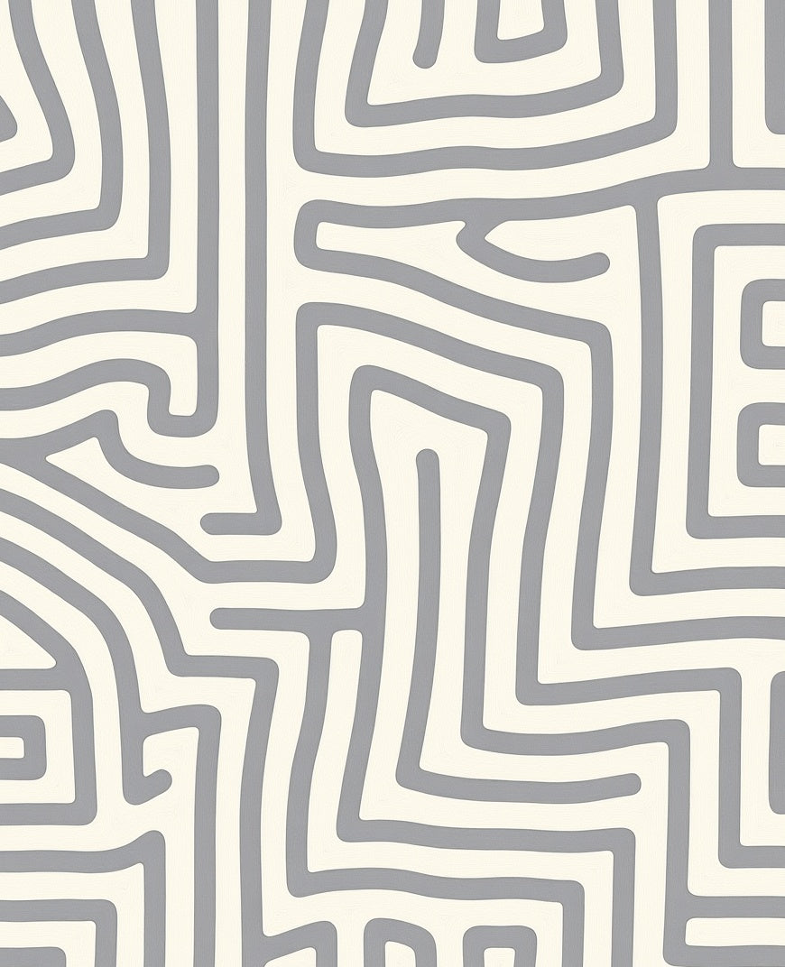Abstract Maze Pattern Design Rug