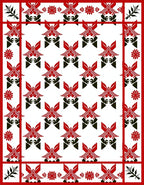 Red Black Abstract Butterfly Pattern Rug