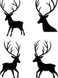 Black Stag Silhouette Quartet Rug