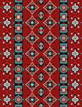 Bold Floral Tile Pattern Design Rug