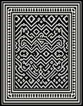 Monochrome Abstract Geometric Pattern Rug