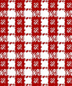 Bold Red White Checkered Loom Pattern Rug