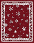 Snowflake Festive Border Design Rug