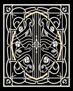 Art Nouveau Cream Floral Oval Composition Rug